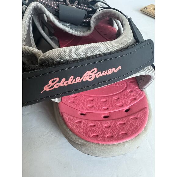 Eddie Bauer Sarah Walking Gray Pink Hiking Sport Water Flat Closed Toe Sandals 8 - Picture 12 of 13